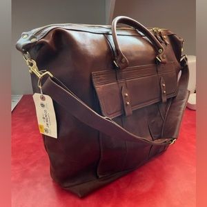 J.W. Hulme CO Weekender Satchel. Beautiful leather. Such a sophisticated bag.